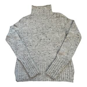 Madewell Sweater Womens XXS Gray Wool Blend Donegal Inland Turtleneck Knit